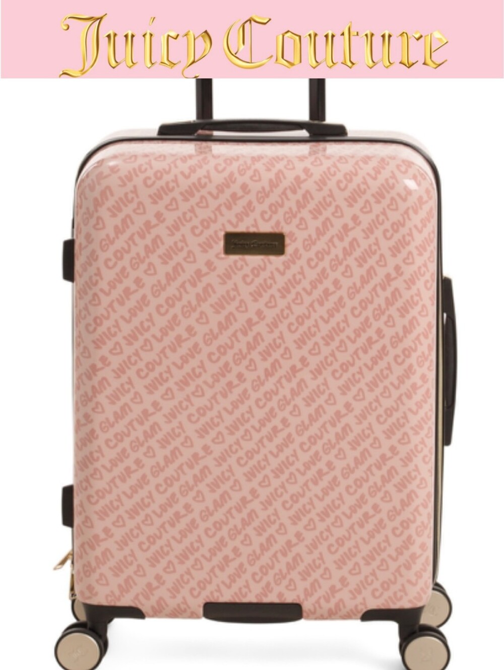 Juicy Couture Cassandra Logo Love Juicy Glam 25"  Hardside Spinner Luggage